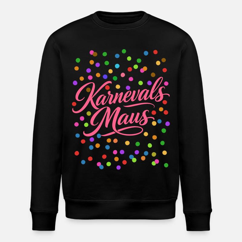 Karnevals Maus Konfetti Kostüm - Stanley/Stella Unisex Bio-Sweatshirt ROLLER - Schwarz