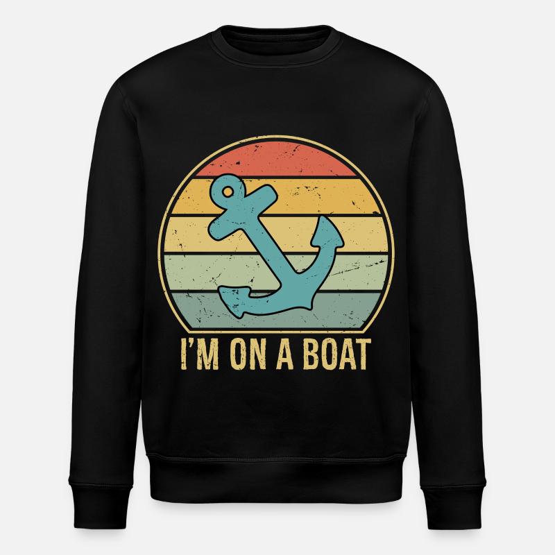 Je suis sur un bateau - Sweat bio ROLLER Stanley/Stella Unisexe - noir
