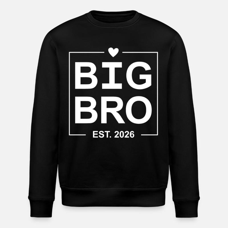 Big Bro Est. 2026 - Stanley/Stella Unisex Bio-Sweatshirt ROLLER - Schwarz