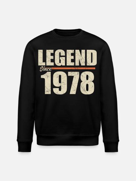 Birthday 1978 | Legend since 1978 - Stanley/Stella ROLLER Unisex Organic Sweatshirt - black