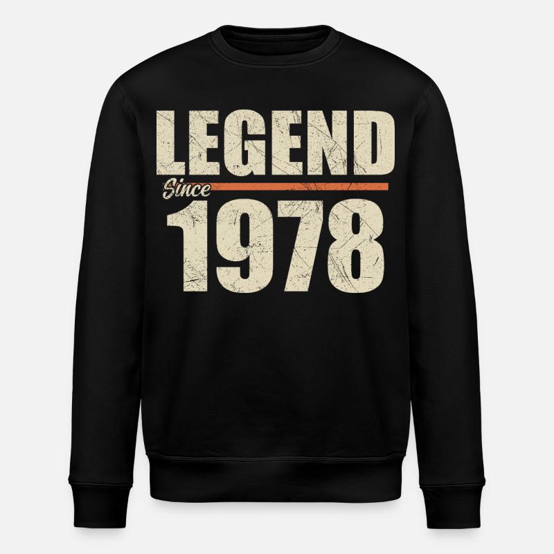 Birthday 1978 | Legend since 1978 - Stanley/Stella ROLLER Unisex Organic Sweatshirt - black