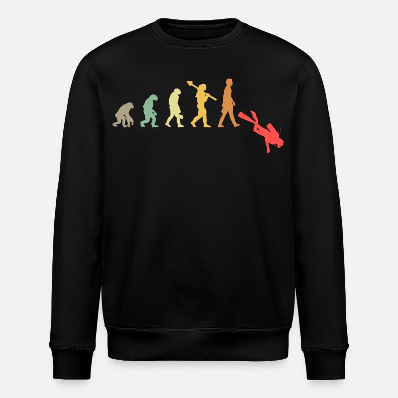 Evolution Diving Scuba Diver - Stanley/Stella ROLLER Unisex Organic Sweatshirt - black