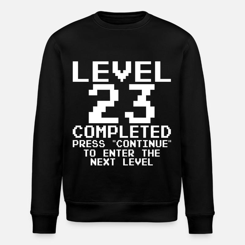 Level 23 Completed Pixel Badge - Stanley/Stella ROLLER Unisex Organic Sweatshirt - black