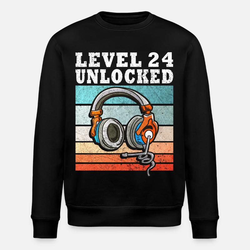 Level 24 Unlocked Kopfhörer - Stanley/Stella Unisex Bio-Sweatshirt ROLLER - Schwarz