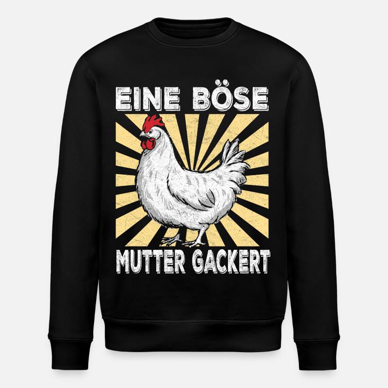 An evil mother cackles - Stanley/Stella ROLLER Unisex Organic Sweatshirt - black