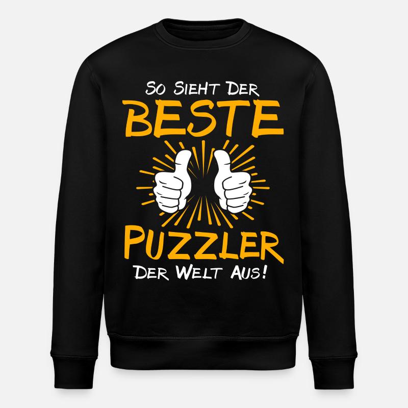 Puzzler Geschenkidee - Stanley/Stella Unisex Bio-Sweatshirt ROLLER - Schwarz
