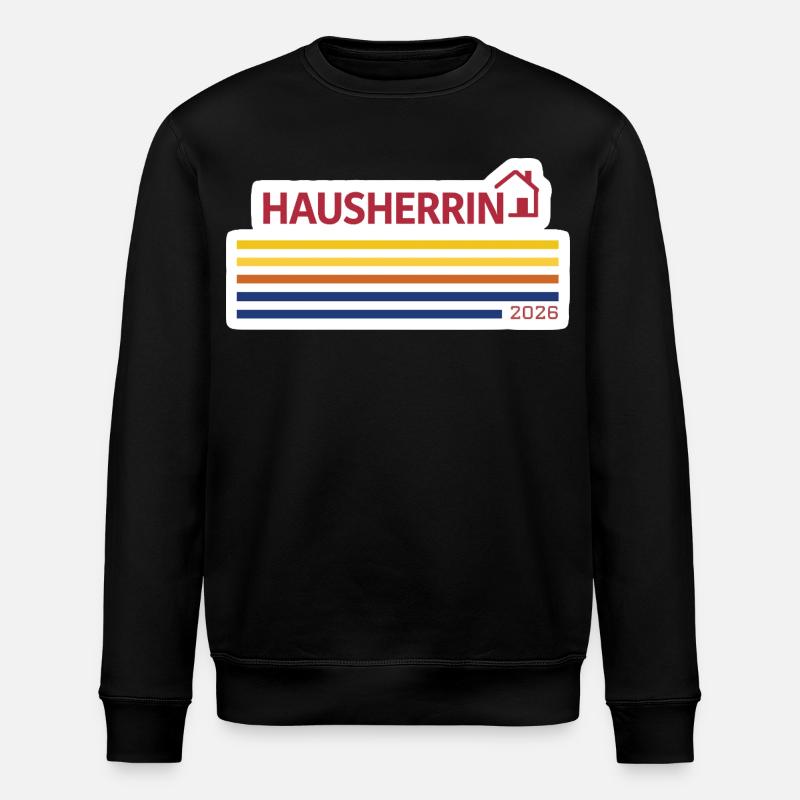 Eigenheim Hausherrin 2026 - Stanley/Stella Unisex Bio-Sweatshirt ROLLER - Schwarz