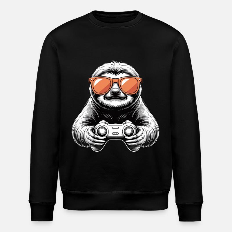 Gamer Faultier - Stanley/Stella Unisex Bio-Sweatshirt ROLLER - Schwarz