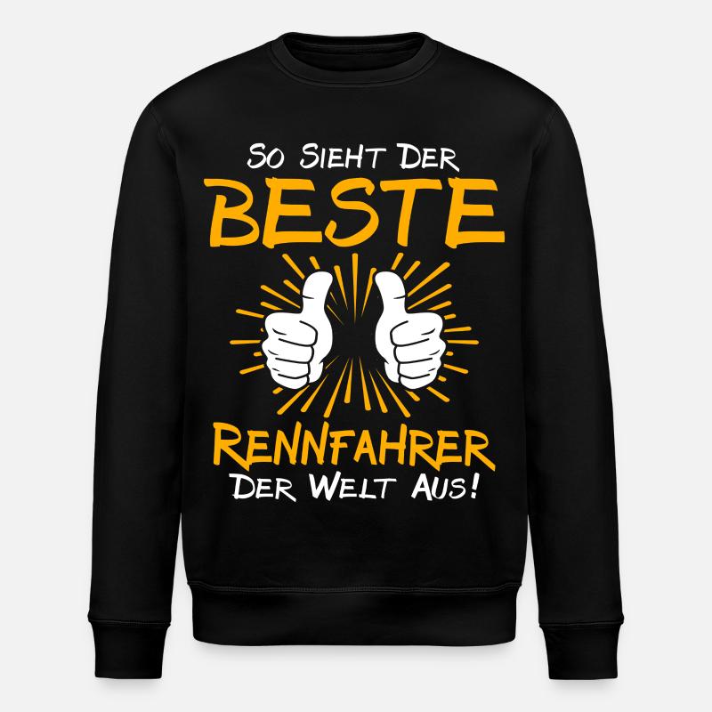 Rennfahrer Geschenkidee - Stanley/Stella Unisex Bio-Sweatshirt ROLLER - Schwarz