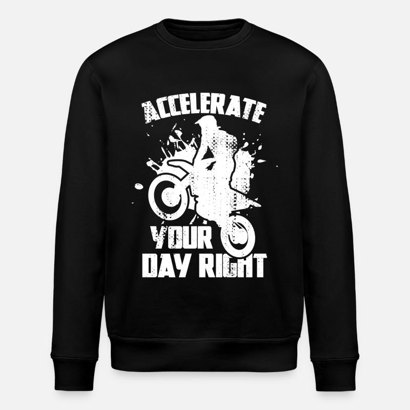 Accelerate Your Day Right - Stanley/Stella ROLLER Unisex Organic Sweatshirt - black