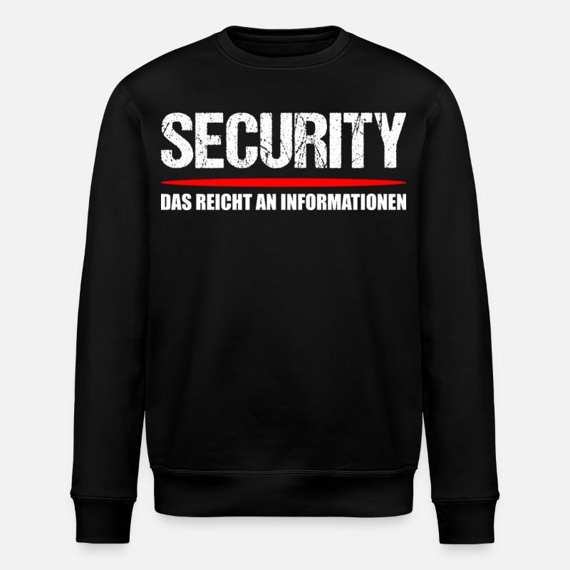 Security Türsteher Spruch - Stanley/Stella Unisex Bio-Sweatshirt ROLLER - Schwarz