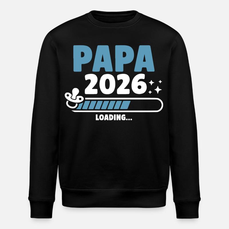 Papa 2026 Loading... - Stanley/Stella ROLLER Unisex Organic Sweatshirt - black