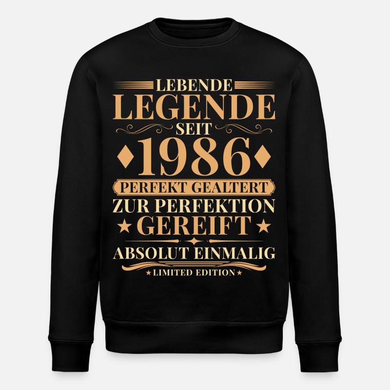 40 ans parfaitement maturé millésime 1986 - Sweat bio ROLLER Stanley/Stella Unisexe - noir