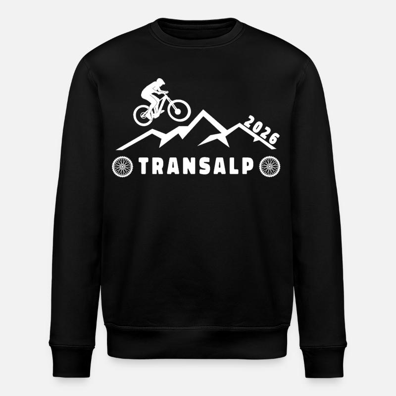 Transalp 2026 à vélo - Sweat bio ROLLER Stanley/Stella Unisexe - noir
