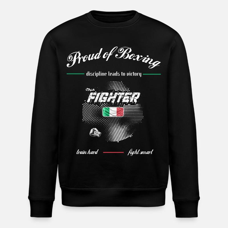 Fier de Boxing FIGHTER Italie - Sweat bio ROLLER Stanley/Stella Unisexe - noir