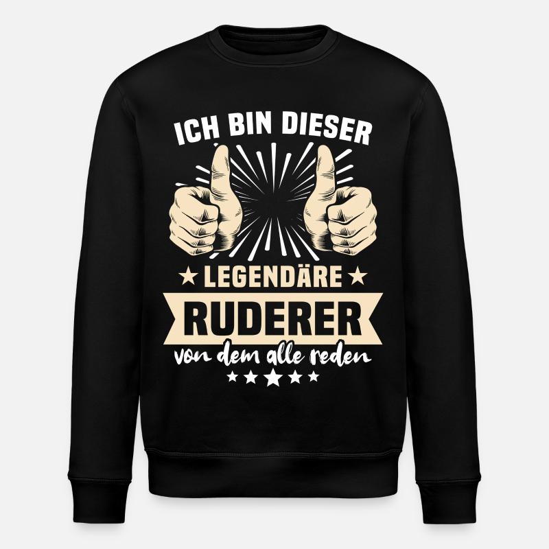 Dictons de rameur - Sweat bio ROLLER Stanley/Stella Unisexe - noir