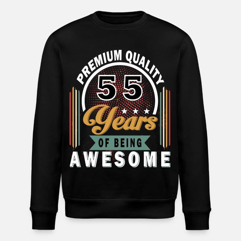 55 ans de Grand Insigne - Sweat bio ROLLER Stanley/Stella Unisexe - noir