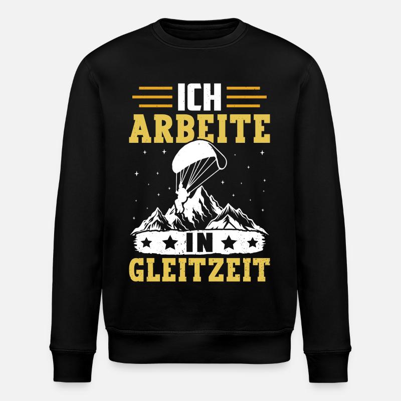 Parapente TRAVAIL EN FLEXITIME Plaisir - Sweat bio ROLLER Stanley/Stella Unisexe - noir