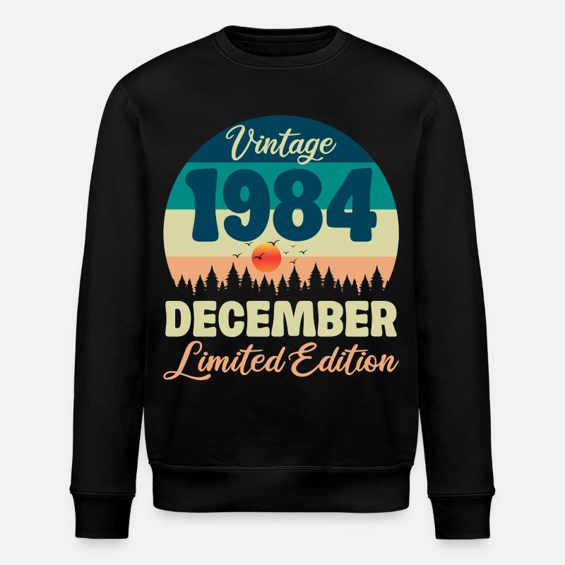 Anniversaire Décembre 1984 Cadeau D'anniversaire  - Sweat bio ROLLER Stanley/Stella Unisexe - noir
