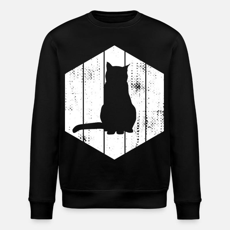 Cat Sketch - Stanley/Stella ROLLER Unisex Organic Sweatshirt - black