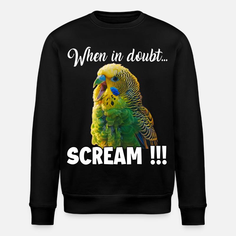 Cadeaux créatifs Bird Friends Perruche - Sweat bio ROLLER Stanley/Stella Unisexe - noir