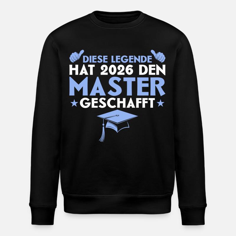 Bestandene Masterprüfung 2026 Master Abschluss - Stanley/Stella Unisex Bio-Sweatshirt ROLLER - Schwarz