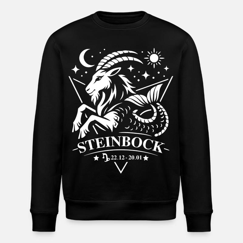Signe du Capricorne - Sweat bio ROLLER Stanley/Stella Unisexe - noir