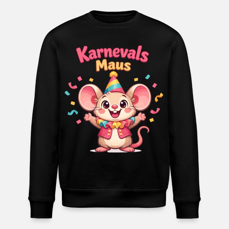 Carnival Mouse Kölsche Mädsche – Kölle Alaaf - Stanley/Stella ROLLER Unisex Organic Sweatshirt - black