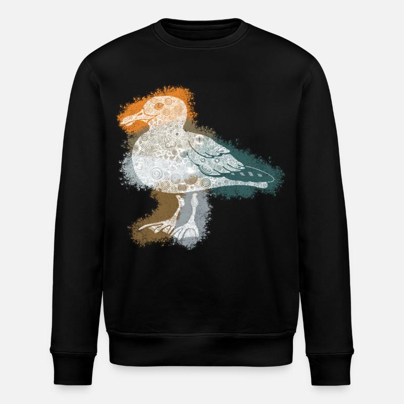 Zentangle-Möwe - Stanley/Stella Unisex Bio-Sweatshirt ROLLER - Schwarz