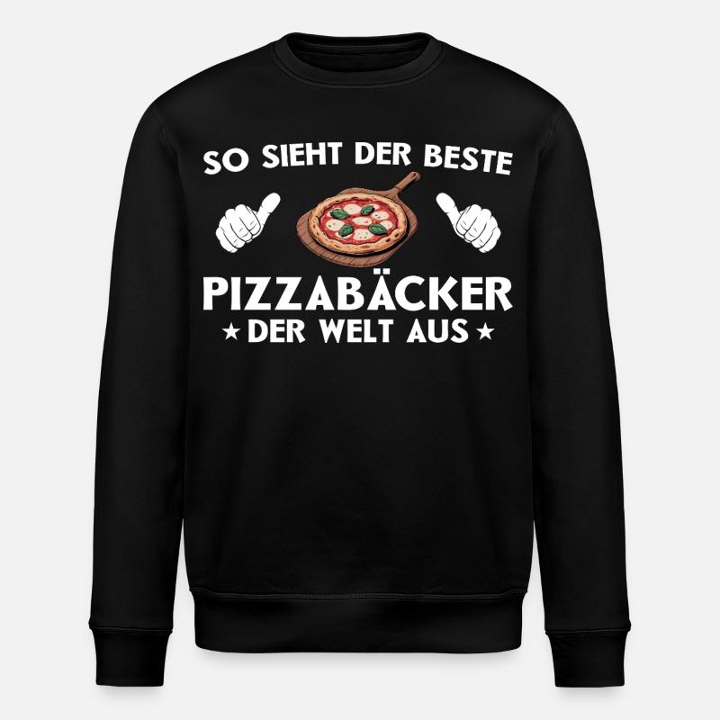 Pizza Bester Pizzabäcker Geschenkidee - Stanley/Stella Unisex Bio-Sweatshirt ROLLER - Schwarz