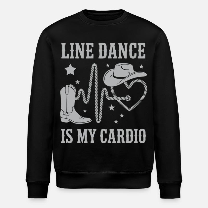 Line Dance Cardio Cowboy - Stanley/Stella Unisex Bio-Sweatshirt ROLLER - Schwarz