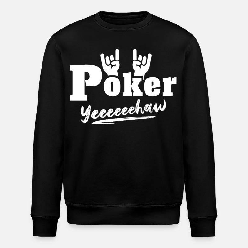 Poker Pokern - Stanley/Stella Unisex Bio-Sweatshirt ROLLER - Schwarz