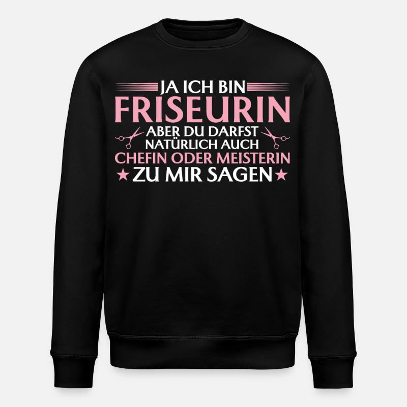 Friseurin Chefin oder Meisterin - Stanley/Stella Unisex Bio-Sweatshirt ROLLER - Schwarz