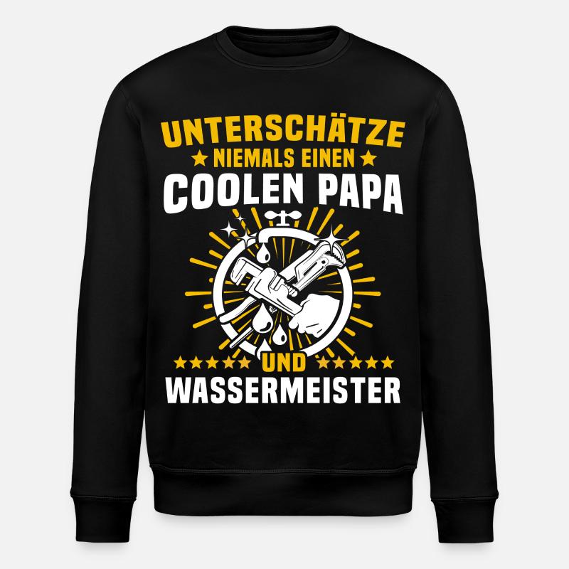 Dad Water Master - Stanley/Stella ROLLER Unisex Organic Sweatshirt - black