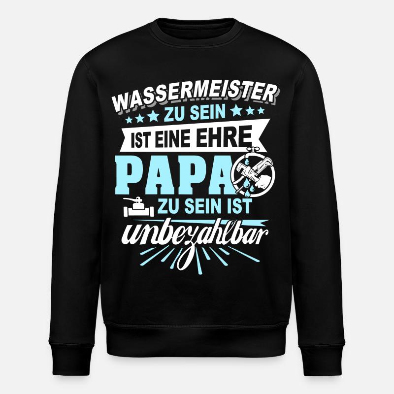 Dad Water Master - Stanley/Stella ROLLER Unisex Organic Sweatshirt - black