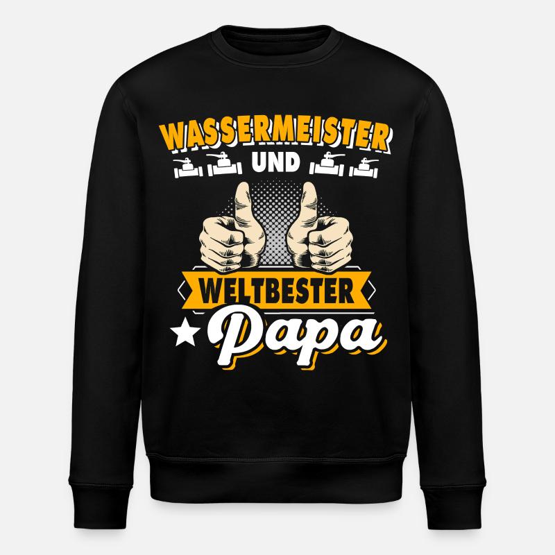 Papa Wassermeister - Stanley/Stella Unisex Bio-Sweatshirt ROLLER - Schwarz