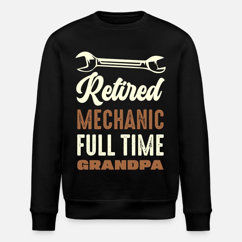 Retired Mechanic Grandpa - Stanley/Stella Unisex Bio-Sweatshirt ROLLER - Schwarz