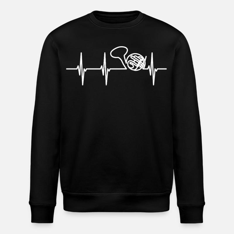Waldhorn Herzlinie - Stanley/Stella Unisex Bio-Sweatshirt ROLLER - Schwarz