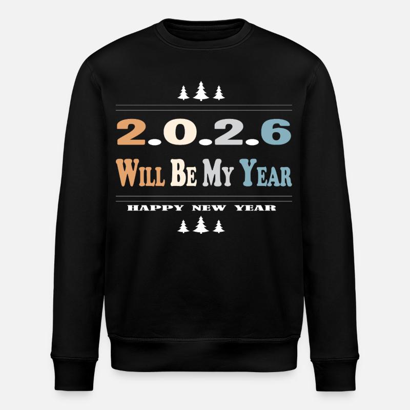 2026 wird mein Jahr - Stanley/Stella Unisex Bio-Sweatshirt ROLLER - Schwarz