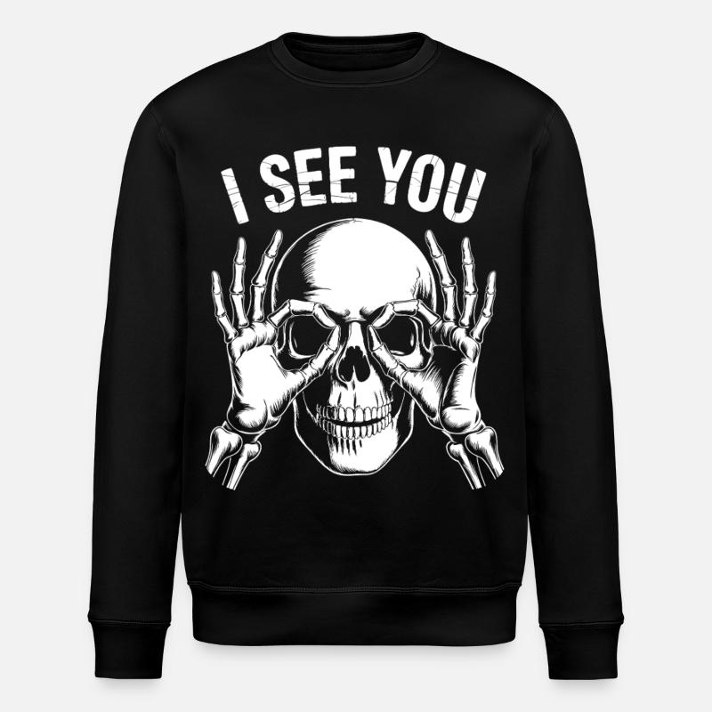 I See You Skelett Blick - Stanley/Stella Unisex Bio-Sweatshirt ROLLER - Schwarz