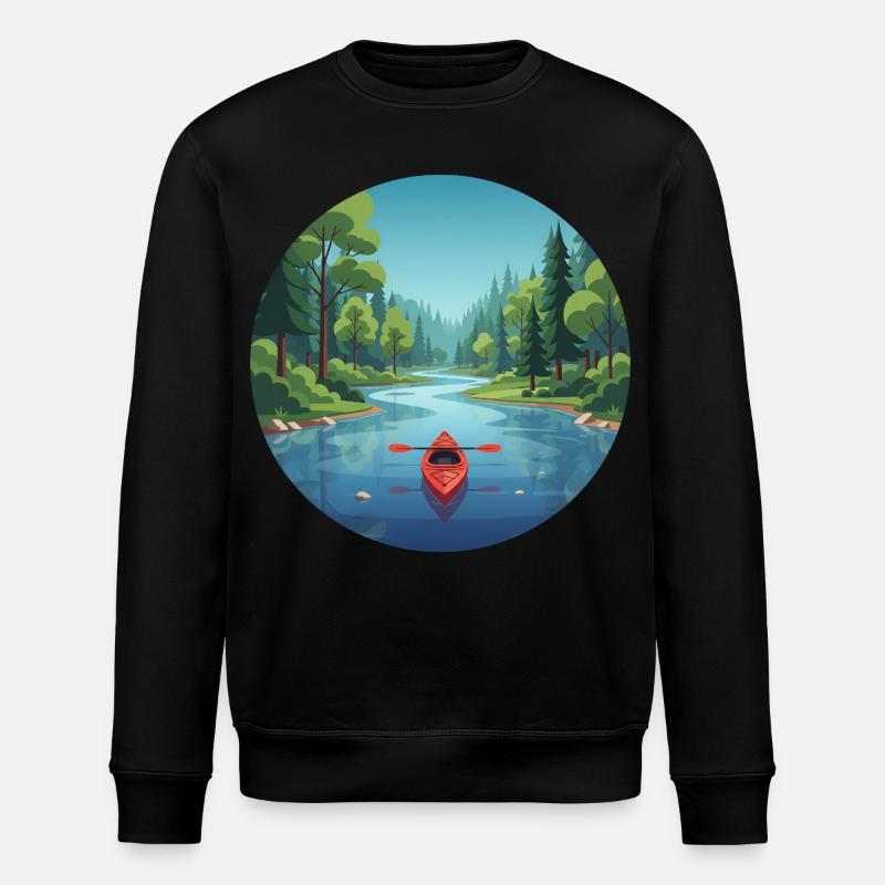 Kanu Kajak Ruderboot Canadier - Stanley/Stella Unisex Bio-Sweatshirt ROLLER - Schwarz