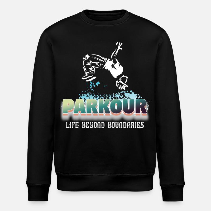 Parkour Life Beyond Boundaries - Stanley/Stella ROLLER Unisex Organic Sweatshirt - black