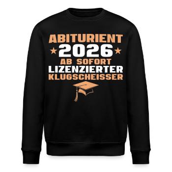Don de l’Abitur de fin d’études secondaires 2026 - Sweat bio ROLLER Stanley/Stella Unisexe - noir - Devant - Nik (191cm)