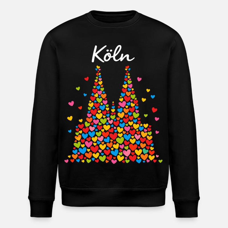 Köln Karneval Alaaf Konfetti Geschenk - Stanley/Stella Unisex Bio-Sweatshirt ROLLER - Schwarz