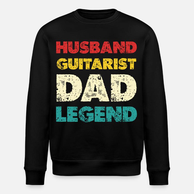 Guitar Dad Legend - Stanley/Stella ROLLER Unisex Organic Sweatshirt - black