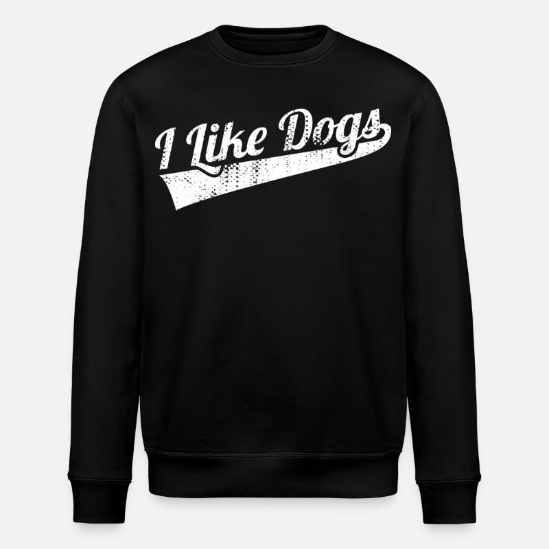 Ich mag Hunde - Stanley/Stella Unisex Bio-Sweatshirt ROLLER - Schwarz