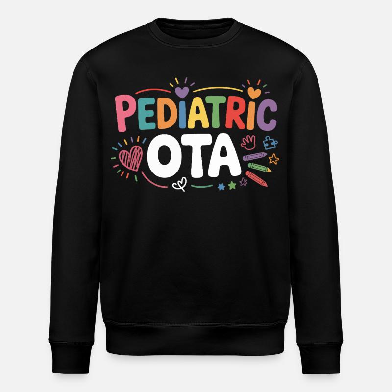 Pädiatrische OT Farbenfrohe Botschaft - Stanley/Stella Unisex Bio-Sweatshirt ROLLER - Schwarz