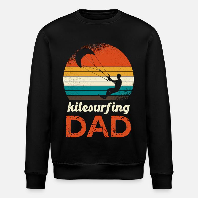 Kitesurfing Dad Retro Logo - Stanley/Stella Unisex Bio-Sweatshirt ROLLER - Schwarz