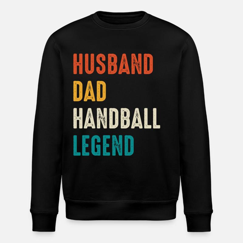 Handball Legende Vater Ehemann - Stanley/Stella Unisex Bio-Sweatshirt ROLLER - Schwarz