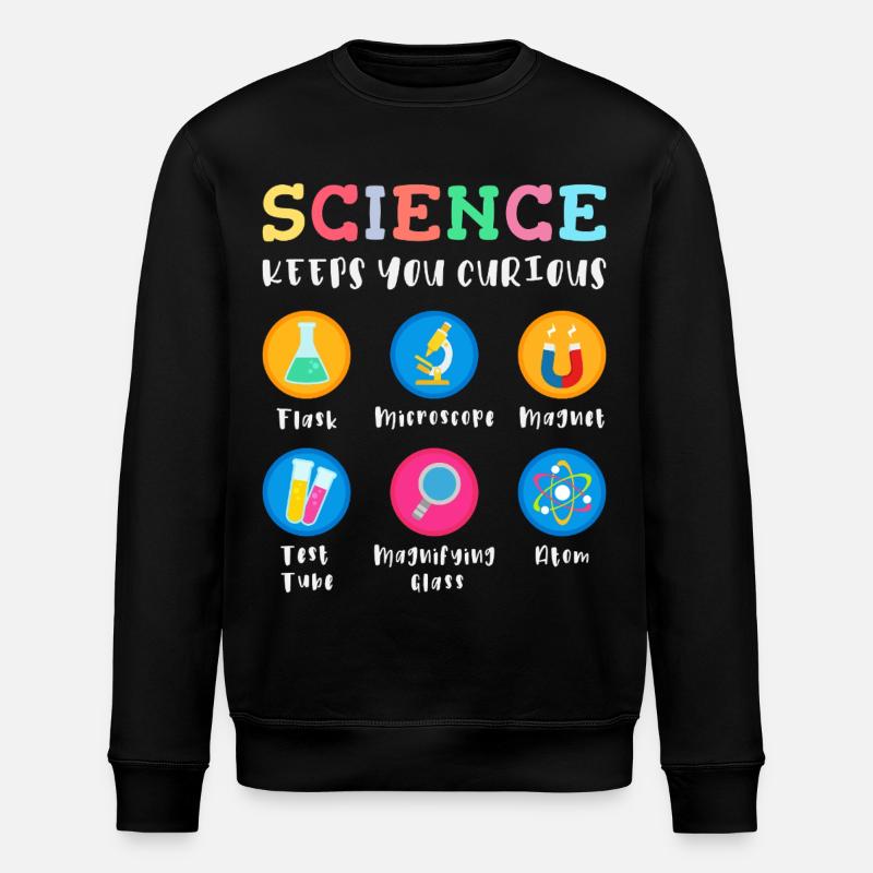 Science arouses curiosity - Stanley/Stella ROLLER Unisex Organic Sweatshirt - black